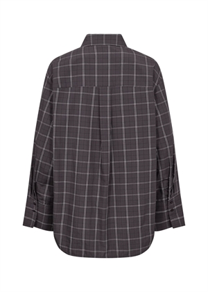 Aurora oversize skjorte Grey Pinstripe W. Black Copenhagen Muse